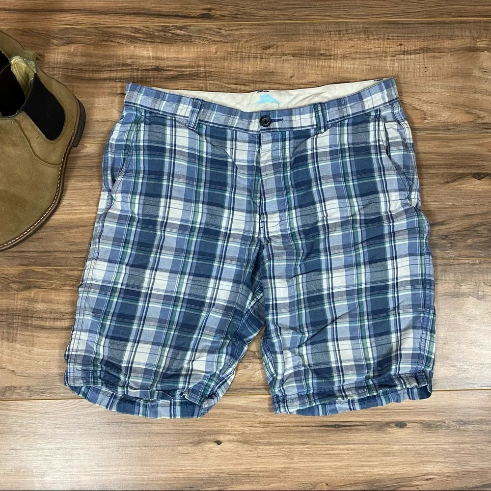 Tommy‎ Bahama Plaid Shorts (2 Pairs) Men's 33 Color Blue